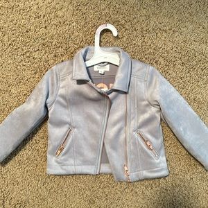 Faux suede toddler moto jacket. 2T NWT.